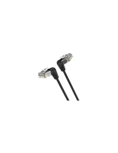 Cable de Red RJ45 UTP Vention IBOBF Cat.6A/ 1m/ Cabeza Rotatoria 360º/ Negro