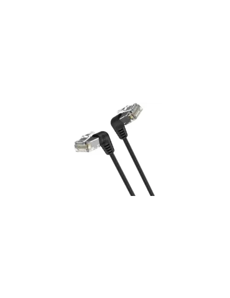 Cable de Red RJ45 UTP Vention IBOBF Cat.6A/ 1m/ Cabeza Rotatoria 360º/ Negro