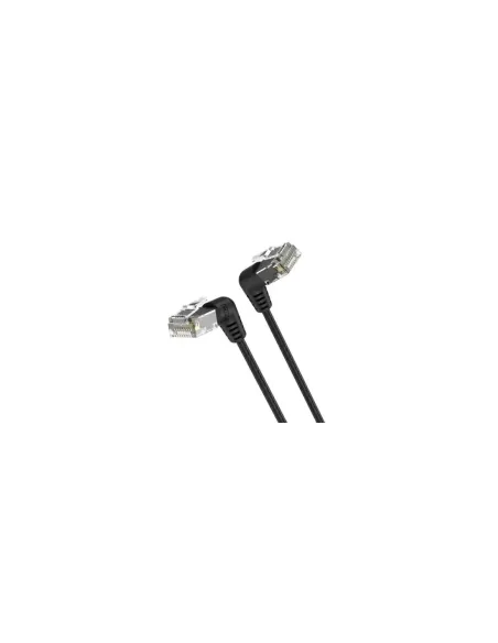 Cable de Red RJ45 UTP Vention IBOBG Cat.6A/ 1.5m/ Cabeza Rotatoria 360º/ Negro