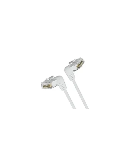 Cable de Red RJ45 UTP Vention IBOWF Cat.6A/ 1m/ Cabeza Rotatoria 360º/ Blanco