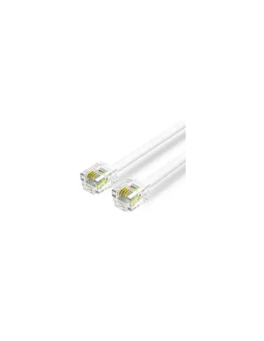 Cable de Teléfono RJ11 6P4C Vention IQBWJ/ 5m/ Blanco