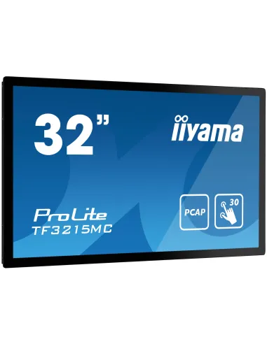 iiyama ProLite TF3215MC-B2 pantalla para PC 80 cm (31.5") 1920 x 1080 Pixeles Full HD LED Pantalla táctil Quiosco Negro