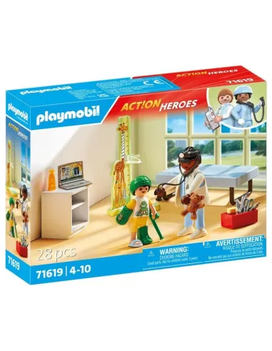 Playmobil action heroes: pediatria con osito de peluche