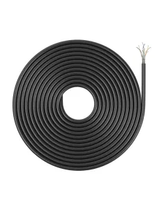 AISENS Cable de Red Exterior Impermeable RJ45 Cat.6 UTP Rígido CCA AWG23, Negro, 305M