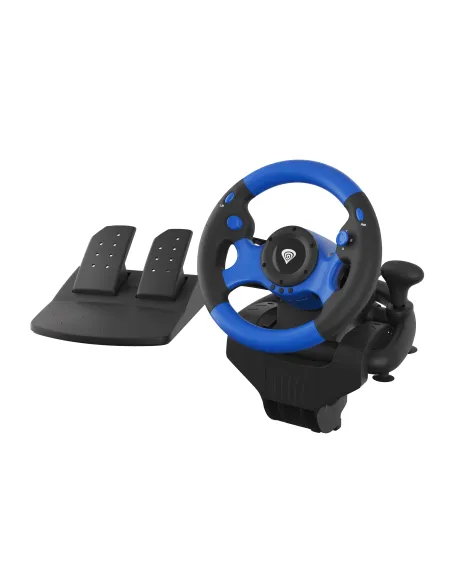 GENESIS Seaborg 350 Negro, Azul USB Volante + Pedales Nintendo Switch, PC, PlayStation 4, Playstation 3, Xbox 360, Xbox One,