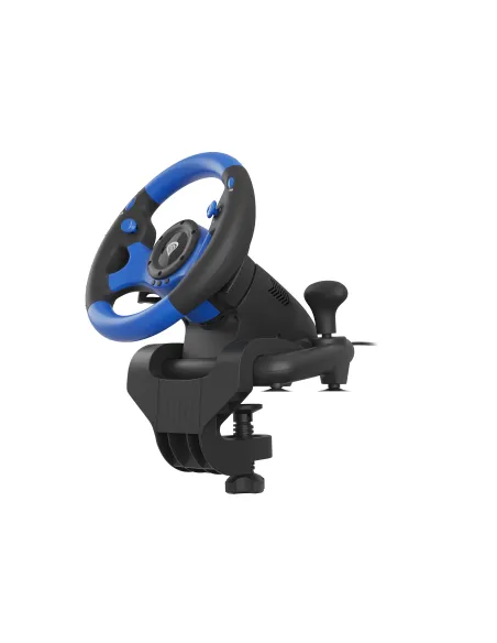 GENESIS Seaborg 350 Negro, Azul USB Volante + Pedales Nintendo Switch, PC, PlayStation 4, Playstation 3, Xbox 360, Xbox One,