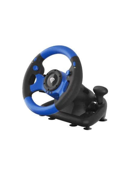 GENESIS Seaborg 350 Negro, Azul USB Volante + Pedales Nintendo Switch, PC, PlayStation 4, Playstation 3, Xbox 360, Xbox One,