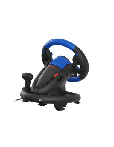 GENESIS Seaborg 350 Negro, Azul USB Volante + Pedales Nintendo Switch, PC, PlayStation 4, Playstation 3, Xbox 360, Xbox One,