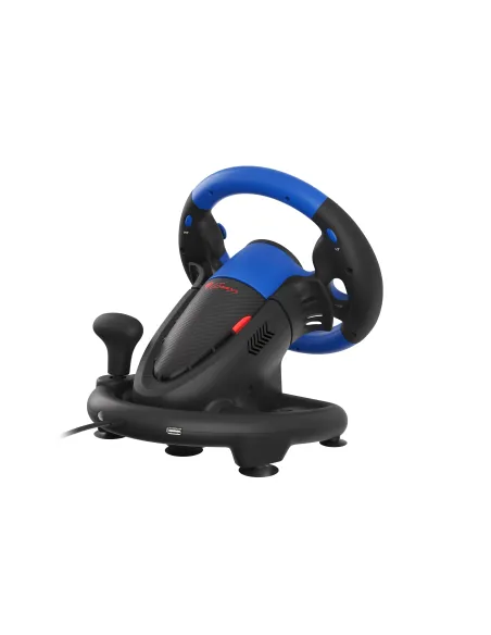 GENESIS Seaborg 350 Negro, Azul USB Volante + Pedales Nintendo Switch, PC, PlayStation 4, Playstation 3, Xbox 360, Xbox One,