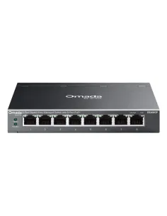 TP-Link Omada ES208GP switch Gestionado L2 Gigabit Ethernet (10 100 1000) Energía sobre Ethernet (PoE) DIN rail Negro