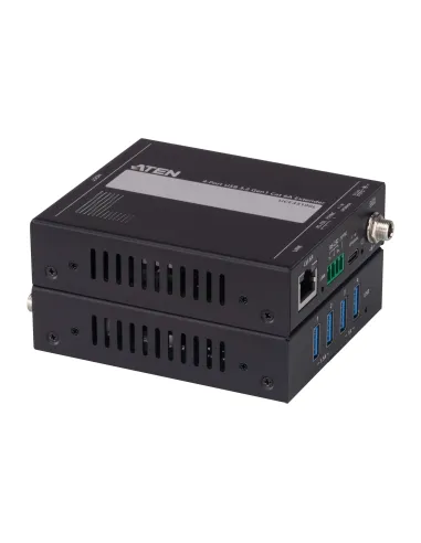 ATEN UCE33100 Transmisor y receptor de red Negro
