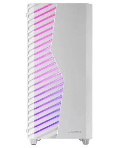 Mars Gaming MC-VOLT, Caja Gaming ATX, Ventilador ARGB 120mm, Rejilla Frontal ARGB, Ventana Lateral Completa Cristal Templado,