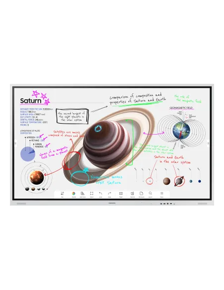 Samsung WM85B pizarra blanca interactiva 2,16 m (85") 3840 x 2160 Pixeles Pantalla táctil Gris, Blanco