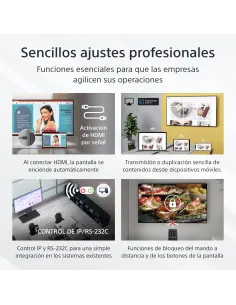 Sony FW-65EZ20L pantalla de señalización Pantalla plana para señalización digital 165,1 cm (65") LCD Wifi 350 cd   m² 4K Ultra 2