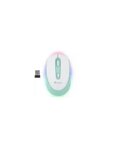 Ratón Inalámbrico NGS Smog Mint-RB/ Batería recargable/ Hasta 2400 DPI/ Verde Menta