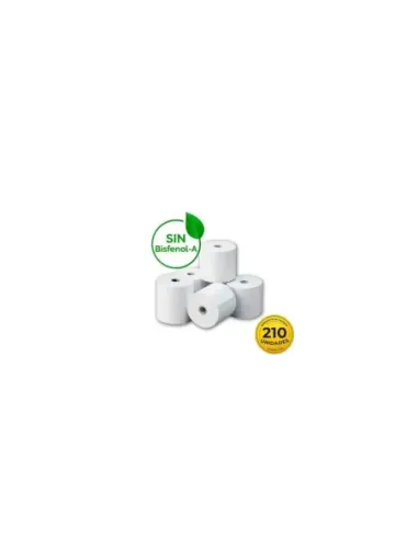 Caja de Rollos Papel Térmico Genérico 57x35 210U BPA/ 57 x 35mm/ 210 unidades