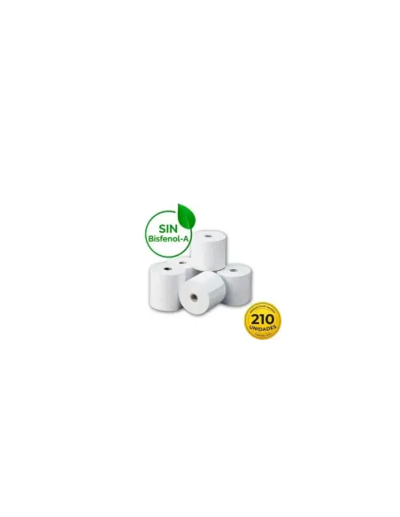 Caja de Rollos Papel Térmico Genérico 57x35 210U BPA/ 57 x 35mm/ 210 unidades