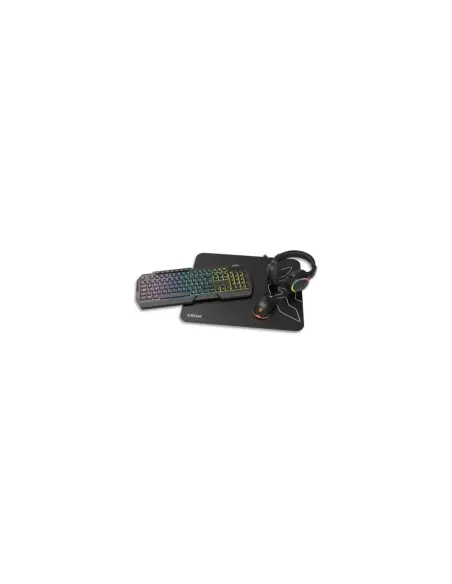 Pack Gaming Krom Kenta/ Teclado RGB + Ratón + Alfombrilla + Auriculares