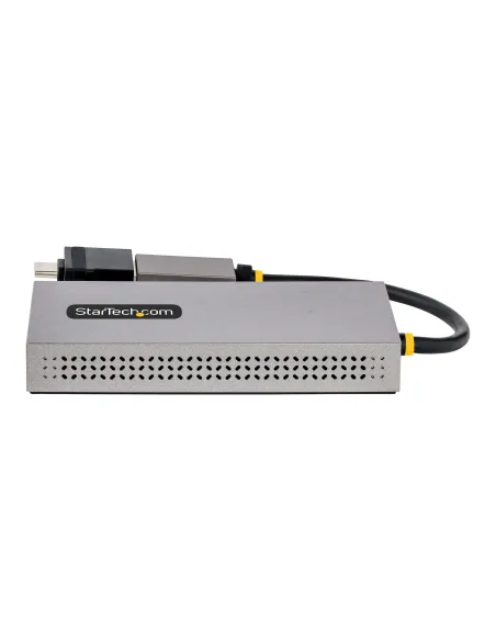 StarTech.com Adaptador de USB a HDMI Doble, USB A C a 2 Pantallas HDMI (1x 4K30Hz, 1x 1080p), Dongle Integrado USB-A a C, Cable