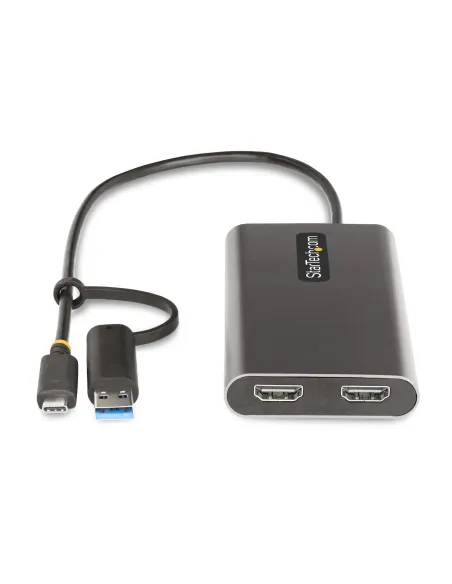 StarTech.com Adaptador USB-C a HDMI Doble - USB Tipo C a 2 Monitores HDMI - 4K 60Hz - Entrega de Alimentación PD de 100W con