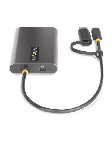 StarTech.com Adaptador USB-C a HDMI Doble - USB Tipo C a 2 Monitores HDMI - 4K 60Hz - Entrega de Alimentación PD de 100W con