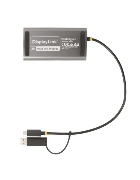 StarTech.com Adaptador USB-C a HDMI Doble - USB Tipo C a 2 Monitores HDMI - 4K 60Hz - Entrega de Alimentación PD de 100W con