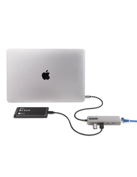 StarTech.com Hub USB-C de 3 Puertos con Red Ethernet de 2,5Gbps y Entrega de Alimentación PD de 100W de Paso - USB 3.2 10Gbps -