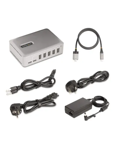 StarTech.com 10G5A2CS-USB-C-HUB hub de interfaz USB 3.2 Gen 2 (3.1 Gen 2) Type-C 10000 Mbit s Plata