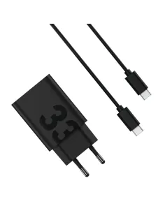 Motorola TurboPower 33W Auriculares, Auriculares, Teléfono móvil, Smartphone Negro Corriente alterna Carga rápida Interior