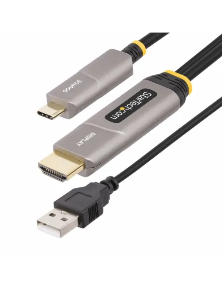 StarTech.com Cable Activo Óptico USB-C a HDMI 2.0 (AOC) de 9,15m - Conversor Adaptador Unidireccional USB Tipo C a HDMI -