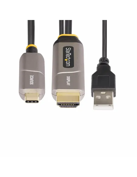 StarTech.com Cable Activo Óptico USB-C a HDMI 2.0 (AOC) de 9,15m - Conversor Adaptador Unidireccional USB Tipo C a HDMI -