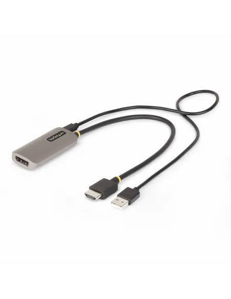 StarTech.com Cable Conversor Adaptador Activo de 30cm HDMI 2.1 a DisplayPort 1.4 - 8K60Hz - Alimentado por el Bus USB - Cable