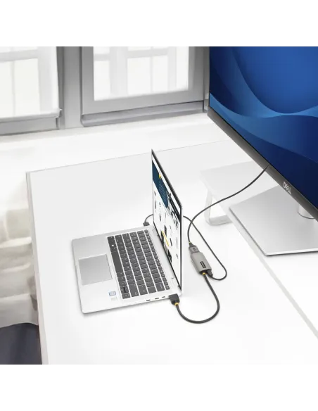 StarTech.com Cable Conversor Adaptador Activo de 30cm HDMI 2.1 a DisplayPort 1.4 - 8K60Hz - Alimentado por el Bus USB - Cable