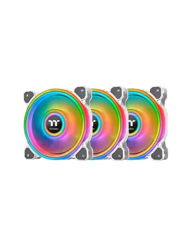 Compra Kit de ventiladores 140 x 140 thermaltake riing quad 14 rgb blanco pack 3 unidades -  1400rpm -  pwm -  argb en Doezos a 