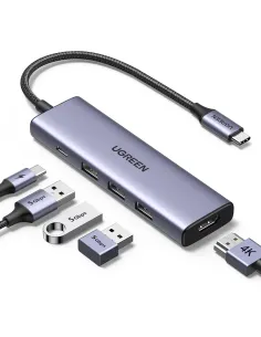 Ugreen 15596 base para portátil y replicador de puertos Alámbrico USB 3.2 Gen 1 (3.1 Gen 1) Type-A + Type-C Aluminio 2