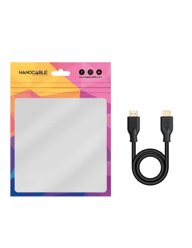 Nanocable Cable HDMI V2.0 4K@60Hz 18Gbps A M-A M CCS 0.5 m
