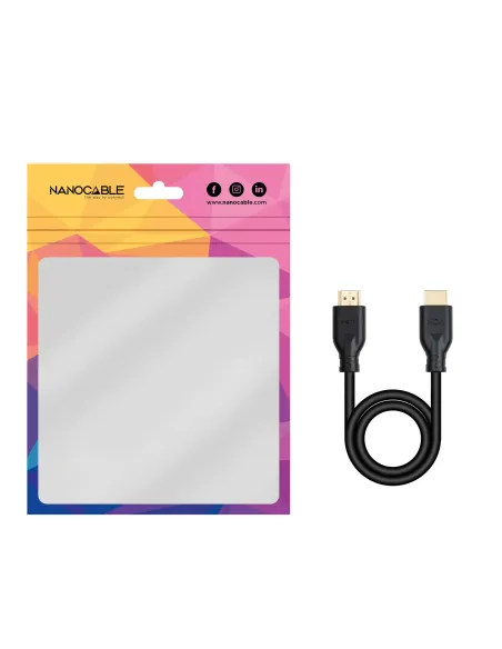 Nanocable Cable HDMI V2.0 4K@60Hz 18Gbps A M-A M CCS 0.5 m