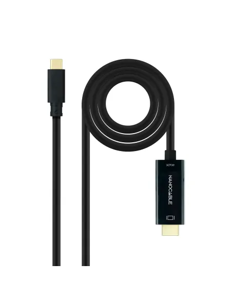 Nanocable Cable Conversor USB-C a HDMI 1.4 4K@30Hz, Color Negro, 5 m