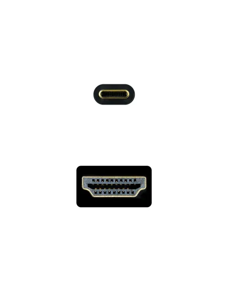 Nanocable Cable Conversor USB-C a HDMI 1.4 4K@30Hz, Color Negro, 5 m