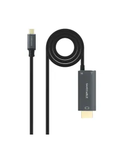 Nanocable 10.15.5182 adaptador de cable de vídeo 1,8 m USB Tipo C HDMI + USB Type-C Negro