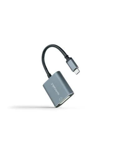 Nanocable Conversor USB-C a DVI-D, 15 cm, Gris