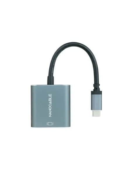 Nanocable Conversor USB-C a DVI-D, 15 cm, Gris