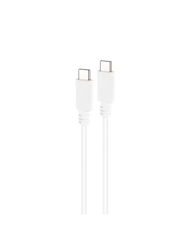 Nanocable Cable USB 2.0 3A, tipo USB-C M-USB-C M, Blanco, 1 m
