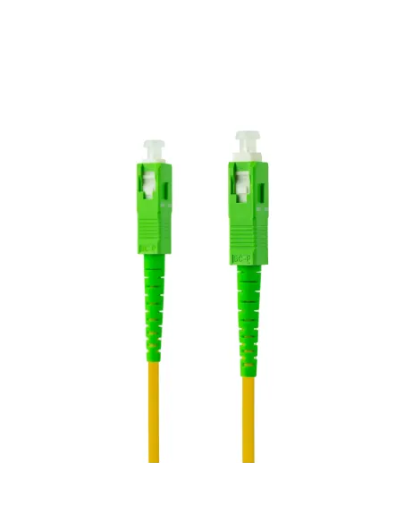 Nanocable Cable de Fibra Óptica SC APC a SC APC Monomodo Simplex LSZH, Amarillo, 30 m