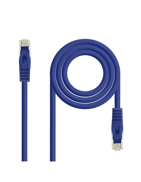 Nanocable Cable Red Latiguillo RJ45 LSZH CAT.6A UTP AWG24, Azul, 25 cm