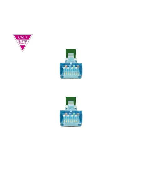 Nanocable Cable de Red Cat.7 600MHZ LSZH SFTP PIMF AWG26, Verde, 25 cm