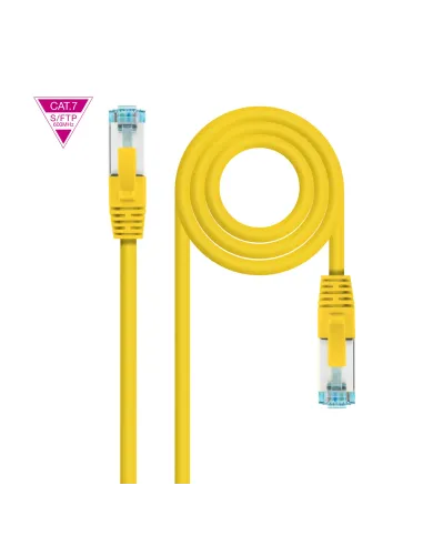 Nanocable Cable de Red Cat.7 600MHZ LSZH SFTP PIMF AWG26, Amarillo, 25 cm