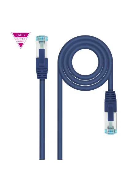Nanocable Cable de Red Cat.7 600MHZ LSZH SFTP PIMF AWG26, Azul, 1 m