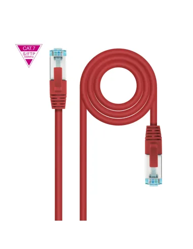 Nanocable Cable de Red Cat.7 600MHZ LSZH SFTP PIMF AWG26, Rojo, 1 m