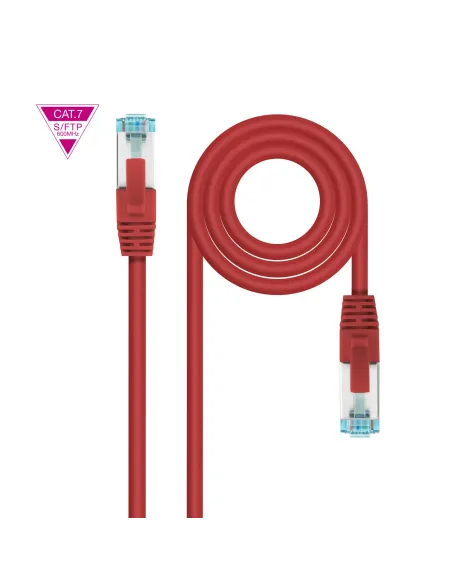 Nanocable Cable de Red Cat.7 600MHZ LSZH SFTP PIMF AWG26, Rojo, 1 m